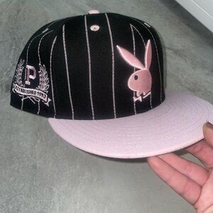 PLAYBOY Black and Pink Cap with Bunny Logo